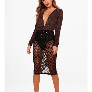 Glittery Black Skirt